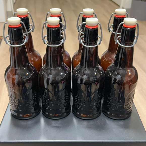 Vintage Grolsch Amber Brown Beer Bottles with SwingTop Lids Excellent Condition - Picture 1 of 8